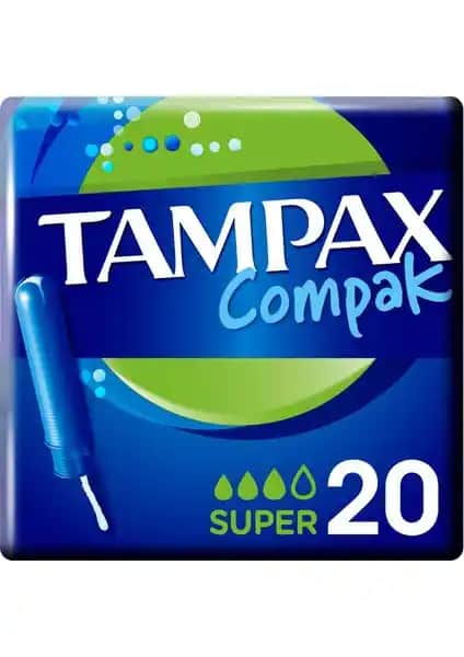 Tampax Compak Super Aplikatörlü Tamponlar Güvenli ve Pratik Günlük Kullanım İçin