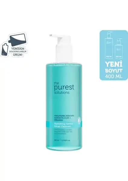 The Purest Solutions Hyalüronik Asit Yüz Temizleme Jeli 400 ml - Kuru ve Karma Ciltler İçin Güçlü Temizlik