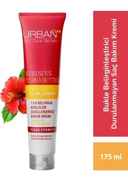 Urban Care Hibiscus & Shea Butter Kıvırcık ve Dalgalı Saçlar İçin Şekillendirici Bakım Kremi 75-90 Karakter