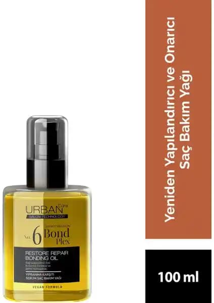 Urban Care No.6 Bond Plex Restore Repair Saç Bakım Yağı Yıpranmış Saçlar İçin Güçlendirici Çözüm