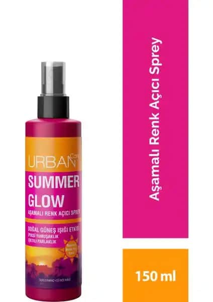 Urban Care Summer Glow Aşamalı Kalıcı Renk Açıcı Saç Spreyi Doğal ve Güvenilir Saç Renk Açma Çözümü