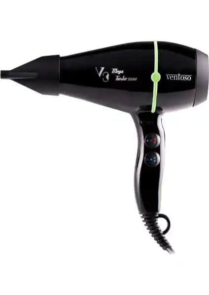 Ventoso V3 Megaturbo5500 Verde Profesyonel 2500W Fön Makinesi Ergonomik ve Güçlü Tasarım
