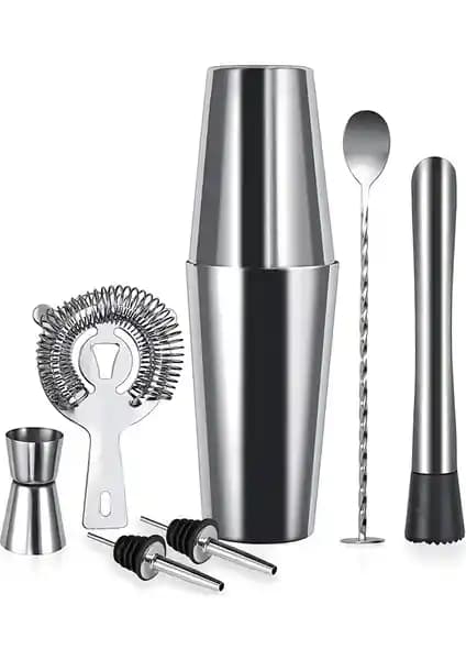 Vosco 7 Parça Kokteyl Seti ile Profesyonel ve Evde Kokteyl Hazırlama Deneyimini Yükseltin