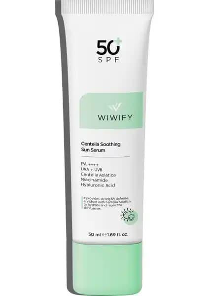 Wiwify Yatıştırıcı Onarıcı Güneş Serumu SPF 50+ PA++++ Hassas ve Tüm Cilt Tipleri İçin Güçlü Koruma
