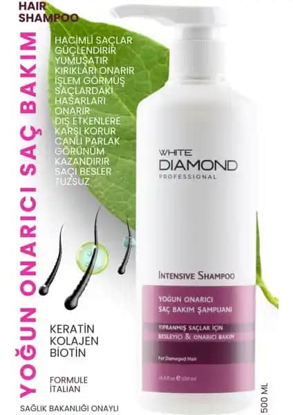 Yıpranmış ve hassas saçlar için yoğun onarıcı şampuan | Güçlendirici ve hacim kazandırıcı formül