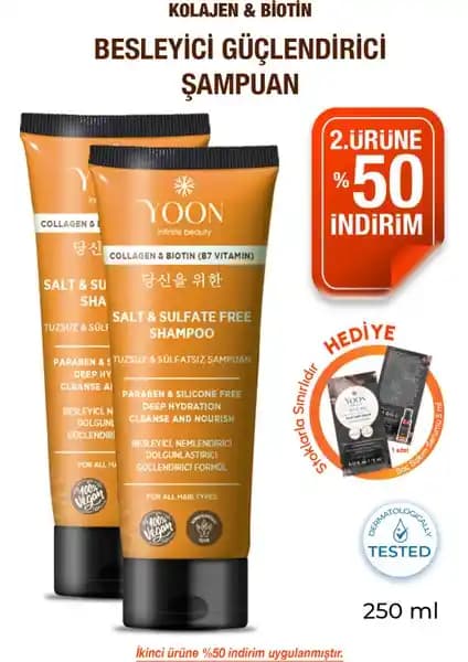 Yoon 2'li Sülfatsız ve Tuzsuz Şampuan: Doğal ve Güçlü Saç Bakımı İçin İdeal Seçenek
