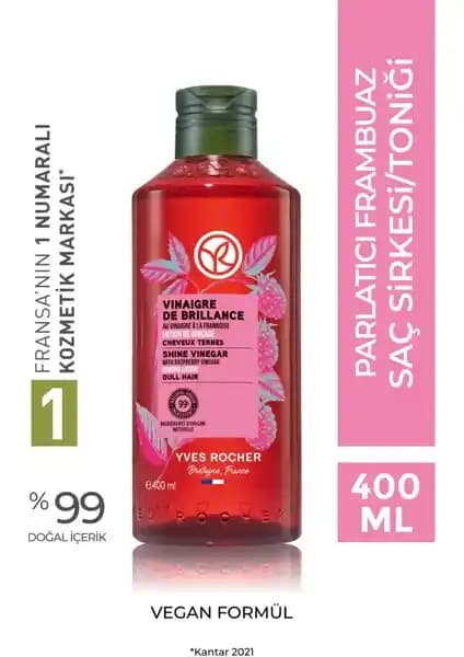 Yves Rocher Parlatıcı Frambuaz Saç Sirkesi: Doğal ve Güçlü Saçlar İçin Günlük Bakım