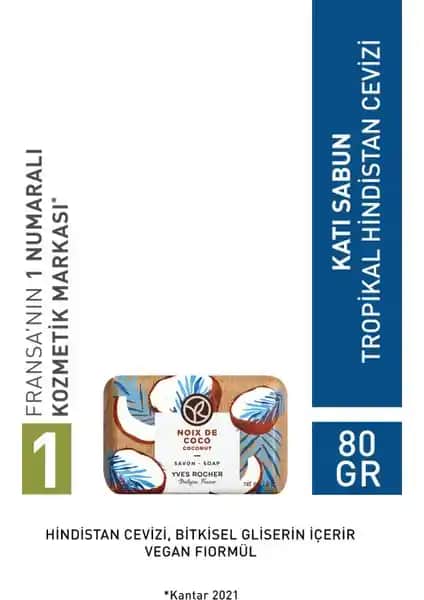 Yves Rocher Tropikal Hindistan Cevizi Katı Sabun Doğal ve Ferahlatıcı Temizlik Deneyimi