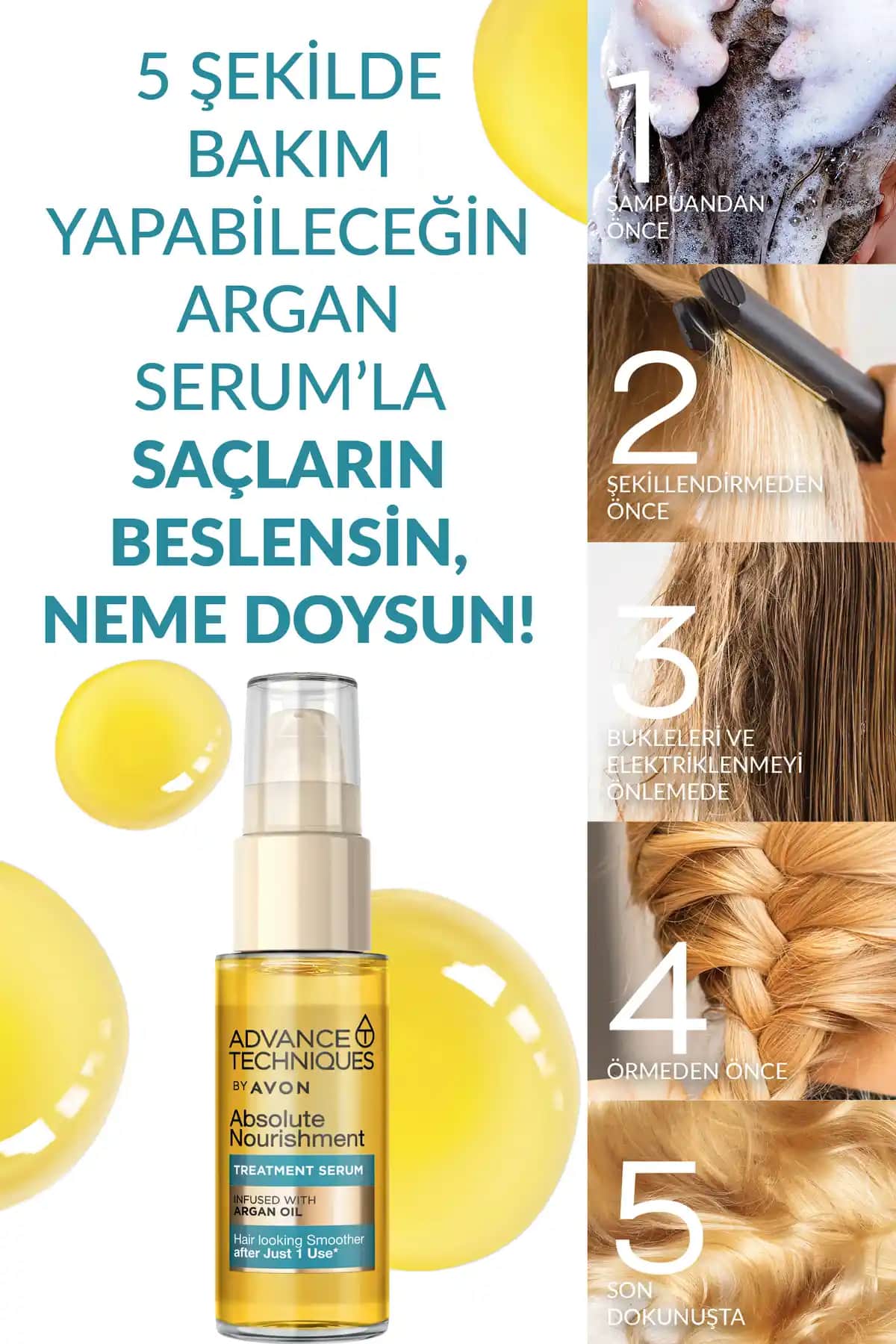 Avon Saç Serumu ile Saçlarınızı Güçlendirin ve Parlaklık Kazanın