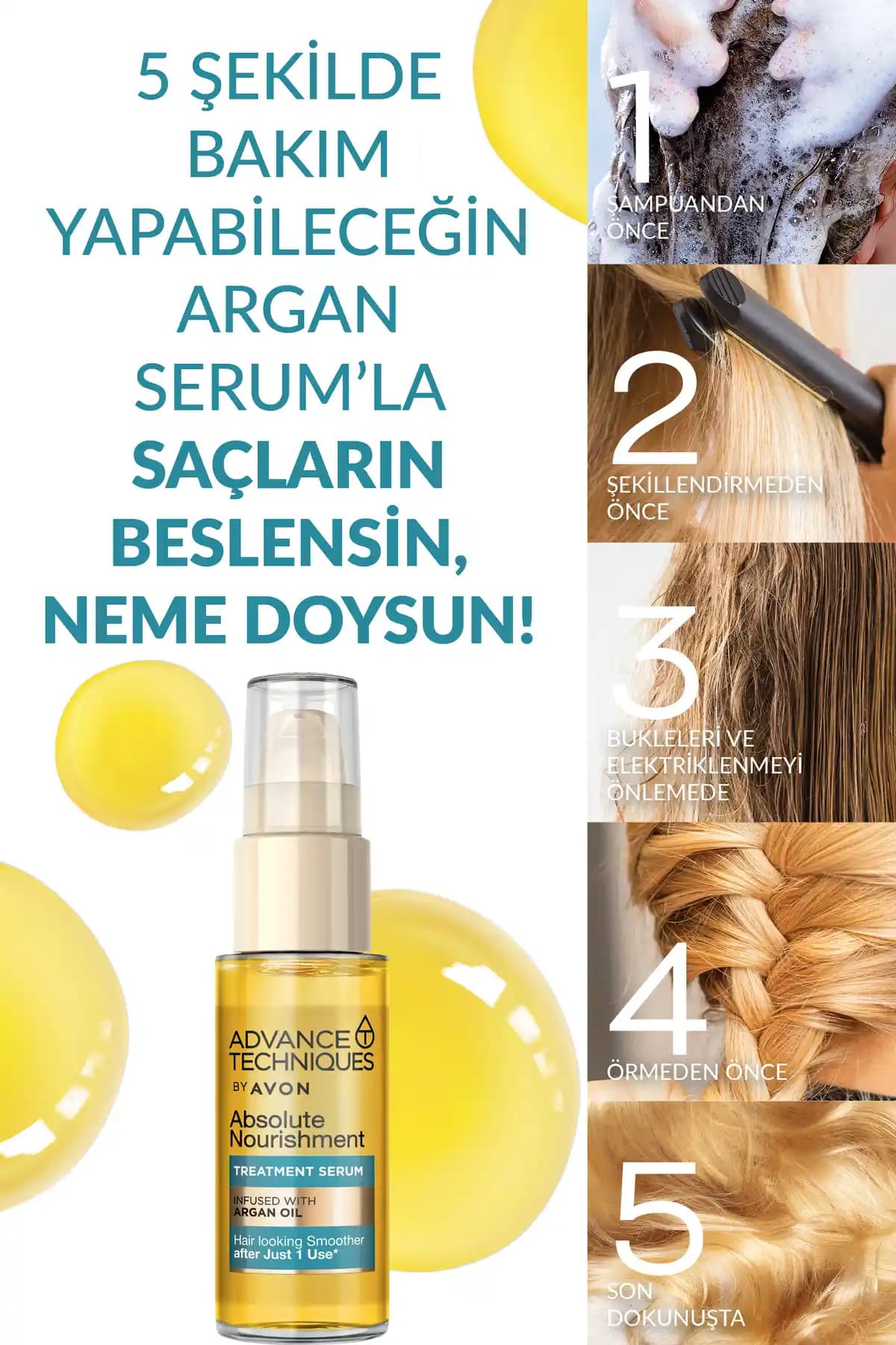 Avon Saç Serumu ile Saçlarınızı Güçlendirin ve Parlaklık Kazanın