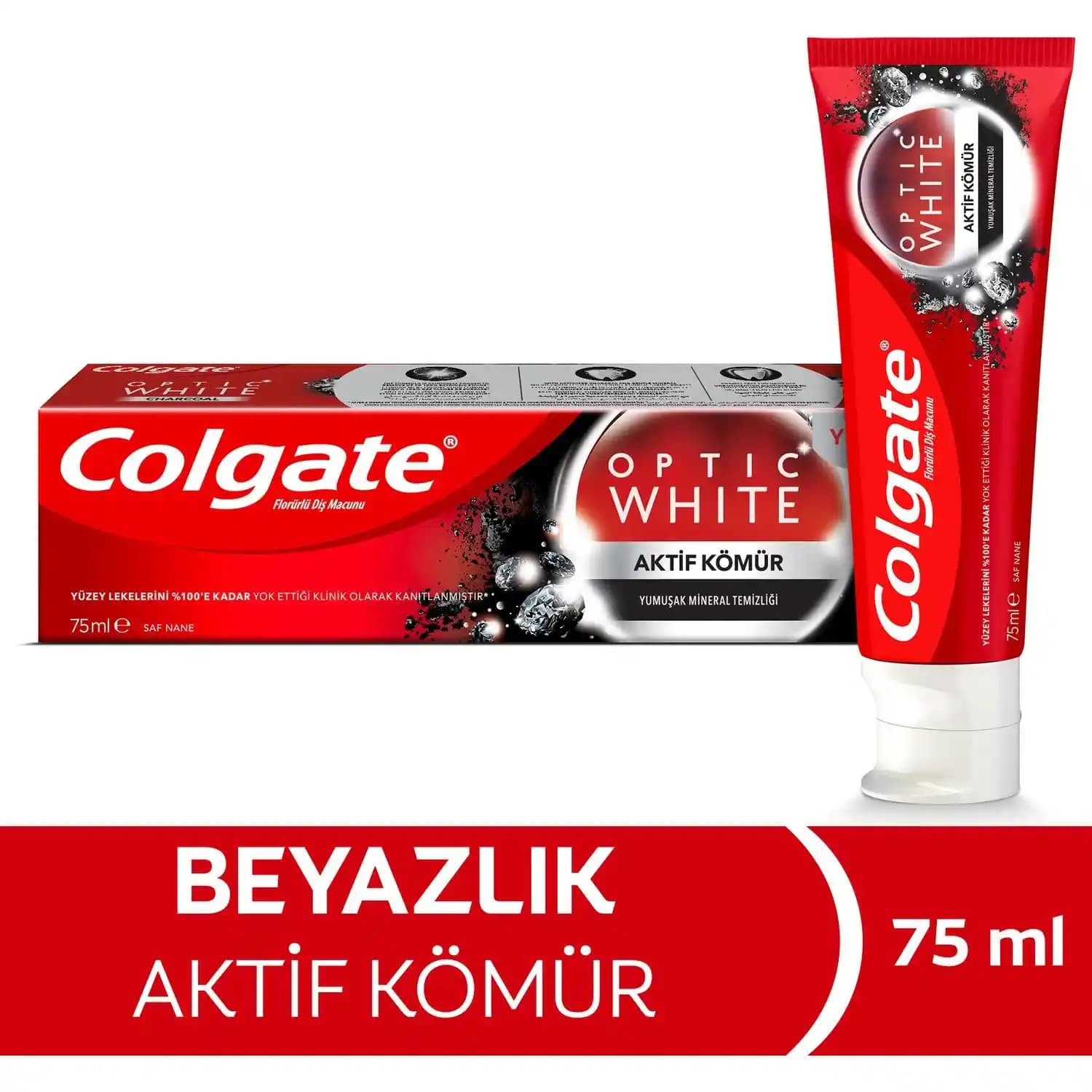 Colgate Optic White Aktif Kömür ile Doğal ve Güvenli Diş Beyazlatma Çözümü