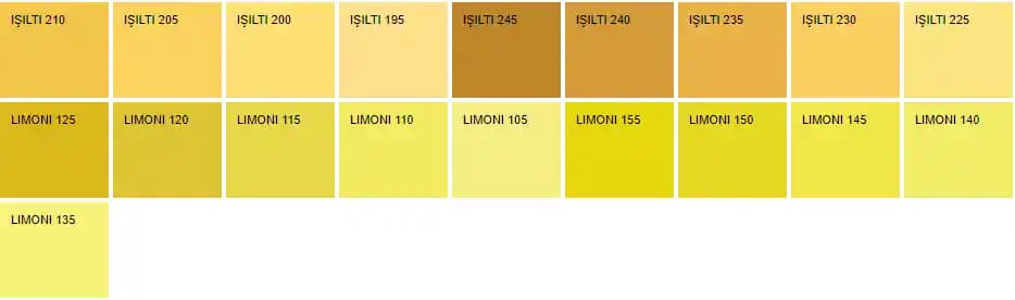 Koyu Sarı Renk Kodları ve Kozmetik Sektöründeki Kullanım Alanları