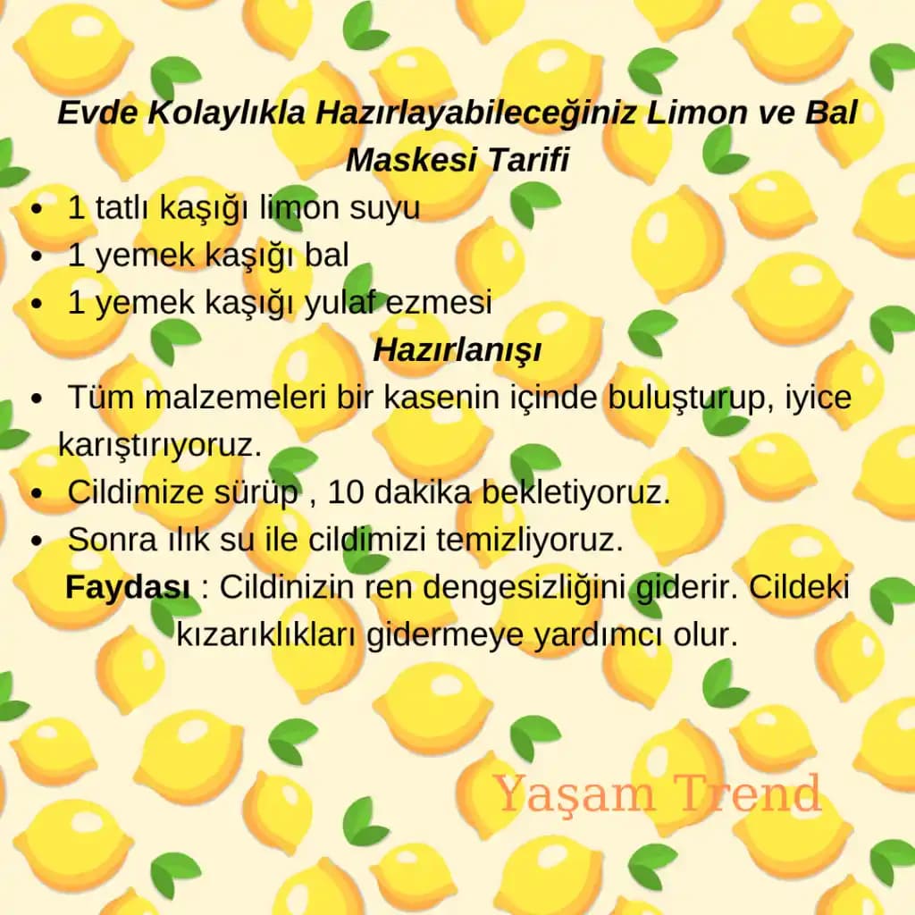 Limon Bal Maskesi ile Doğal Güzellik ve Cilt Bakımı Yöntemleri