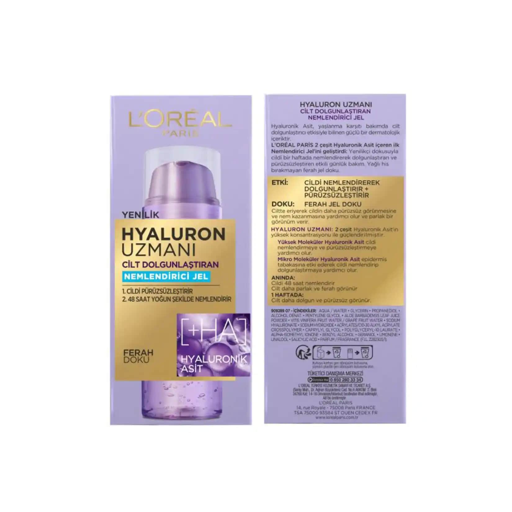 Loreal Paris Hyaluronik Asit Nemlendirici Jel: Cilt Nemlendirme ve Sağlığı İçin Etkili Çözüm