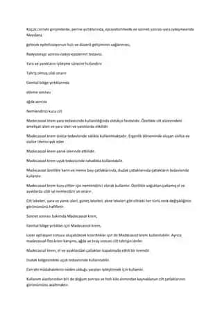 Madecassol'un genital bölge kullanımı: güvenlik ve bilinçli uygulama ipuçları