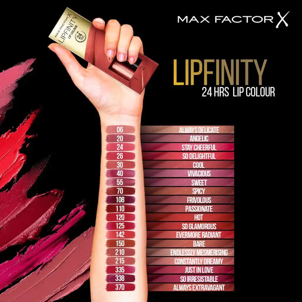 Max Factor Lipfinity: Uzun Süre Kalıcı ve Yüksek Pigmentasyonlu Ruj Çeşidi