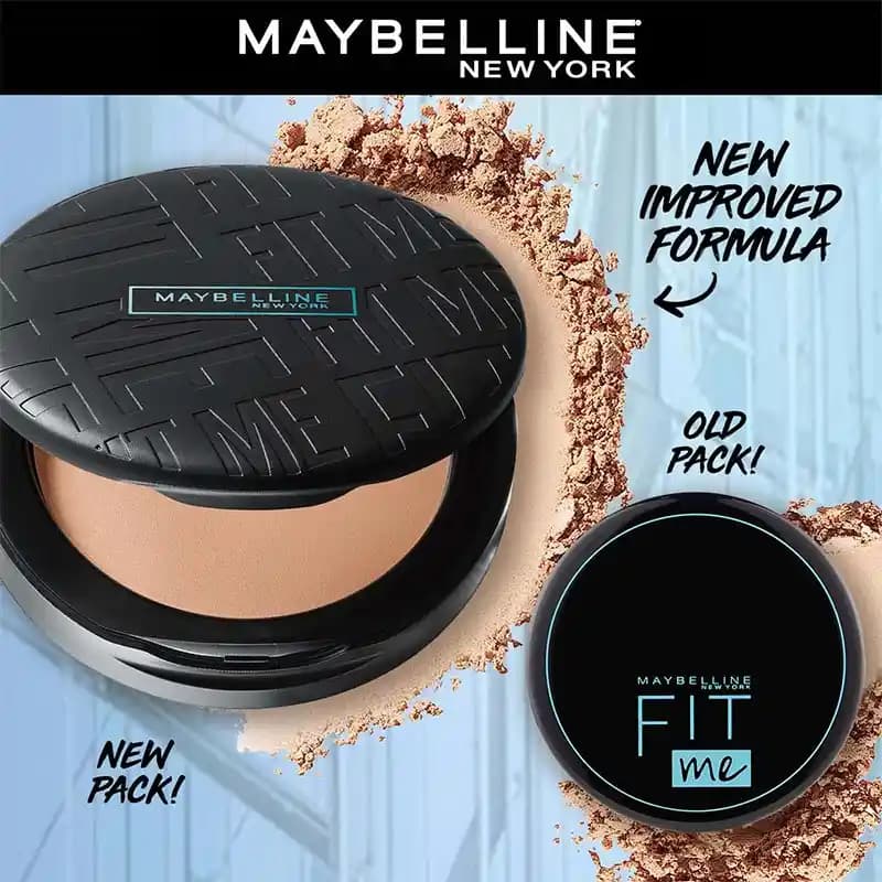 Maybelline Fit Me Pudra ile Doğal ve Mat Görünüm Sağlayan Makyaj Ürünü