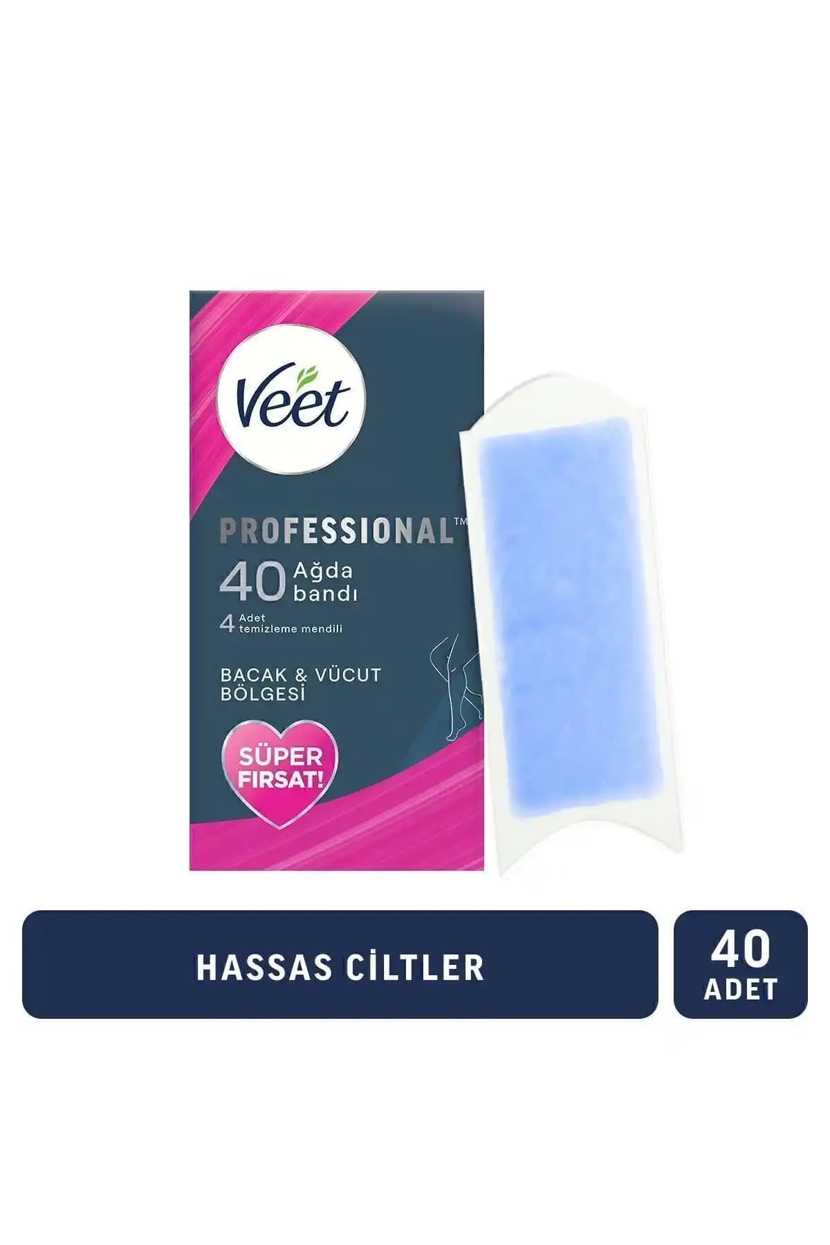 Veet 40'lı Ağda Bantları: Hassas Ciltler İçin Güvenli ve Etkili Epilasyon Çözümü