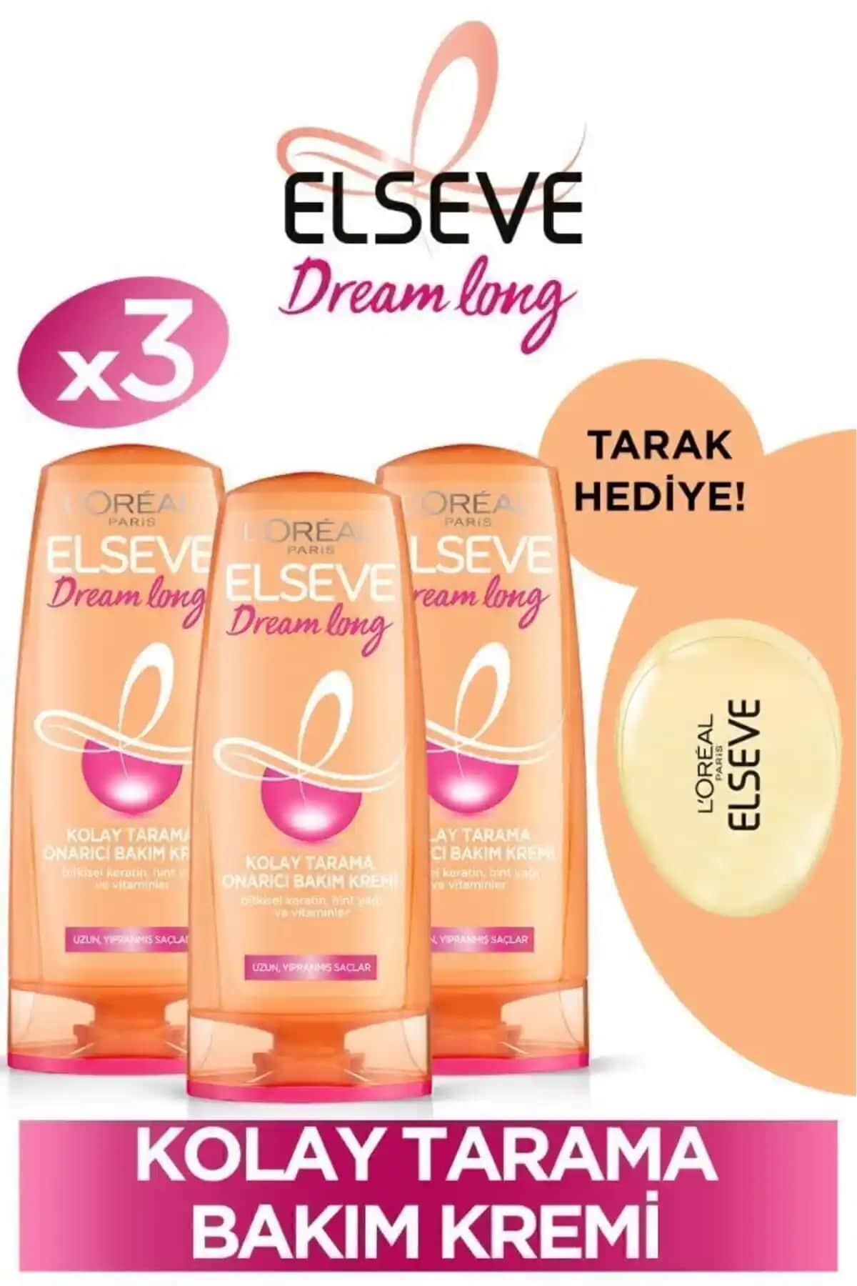Elseve Dream Long Kolay Tarama Bakım Kremi ile Uzun ve Güçlü Saçlara Ulaşın