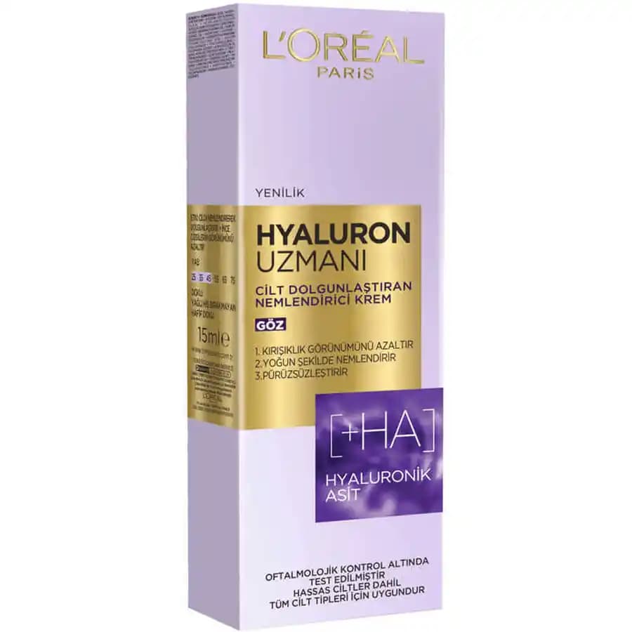 L'Oréal Paris Hyaluron Uzmanı Göz Kremi ile Göz Çevresi Gençlik ve Canlılık Kazanın