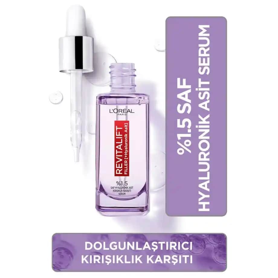 L'Oréal Paris Revitalift Filler Yaşlanma Karşıtı Serum 30 ml ile genç ve sağlıklı cilt