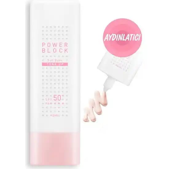 Missha A'pieu Power Block Tone Up Sun Base Pink SPF50+/PA++++ Güneş Koruyucu ve Cilt Bakım Ürünü