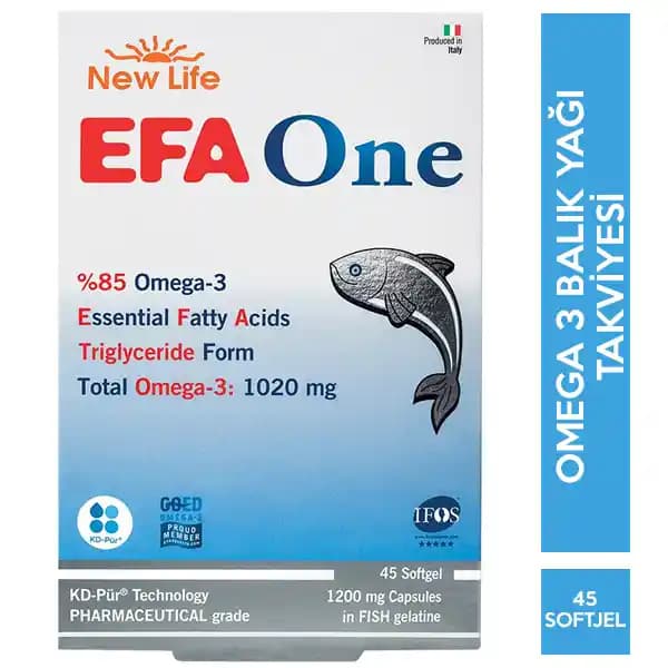 New Life Efa One 45 Kapsül: Yüksek Omega-3 İçeriğiyle Sağlık ve Güzellik Desteği