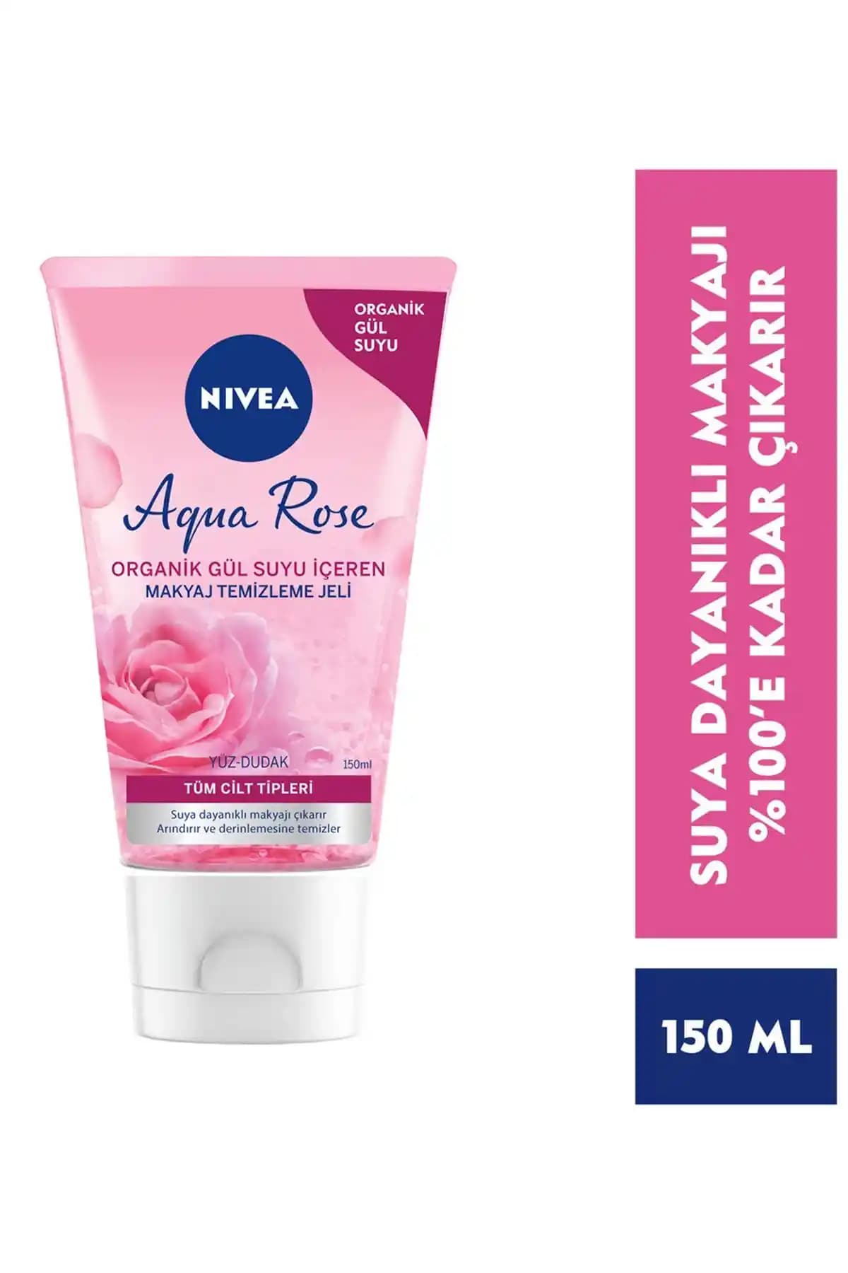 Nivea Aqua Rose Makyaj Temizleme Jeli Doğal Gül Suyu İçeriğiyle Hassas Ciltlere Uygun