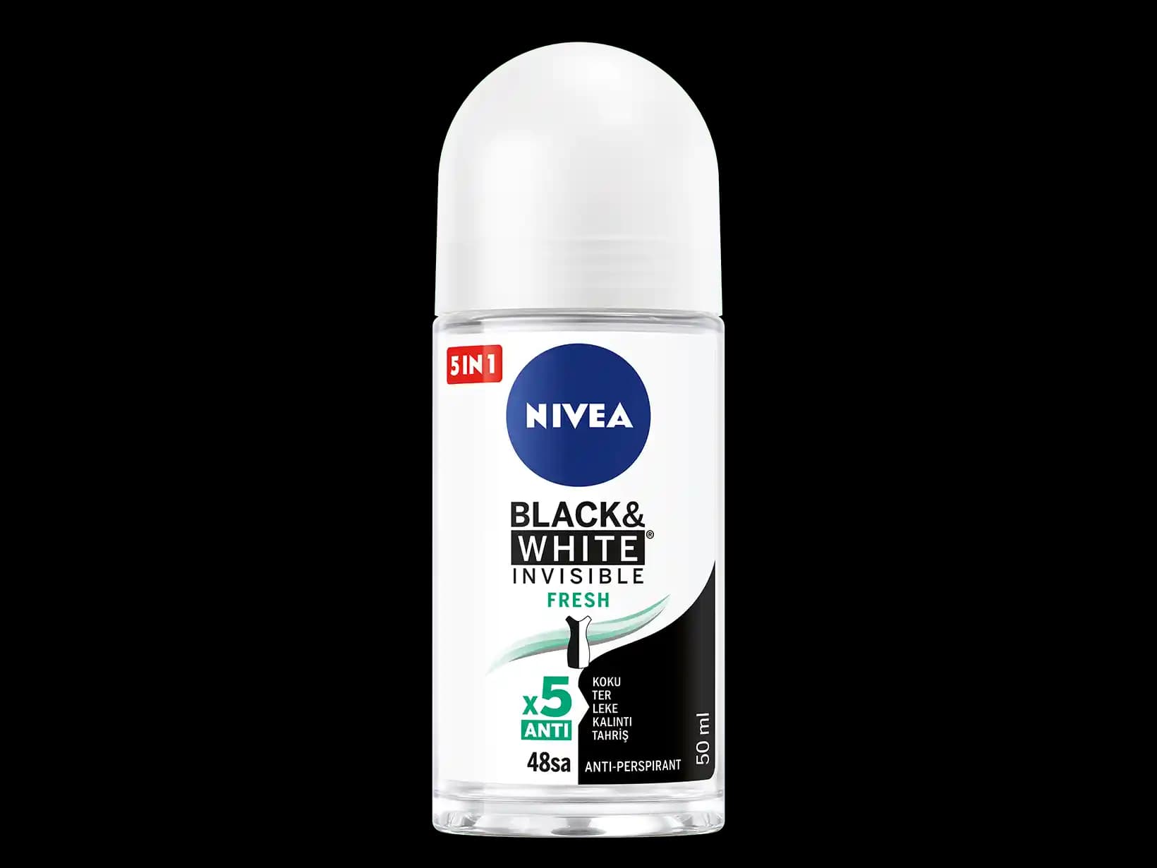 Nivea Siyah Beyaz Roll-On ile Hassas Ciltler İçin Gün Boyu Ferahlık ve Koruma