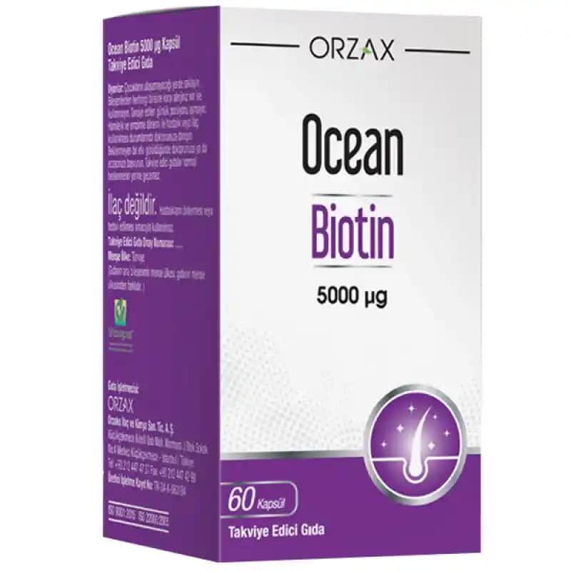 Ocean Biotin 5000 ile Saç, Cilt ve Tırnak Sağlığını Destekleyen Yüksek Doz Takviye Ürünü