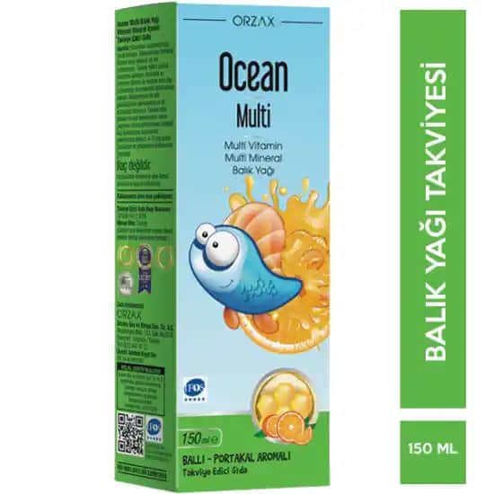 Ocean Çok Amaçlı Şurup 150 ml doğal içeriklerle cilt, saç ve tırnak sağlığını destekler