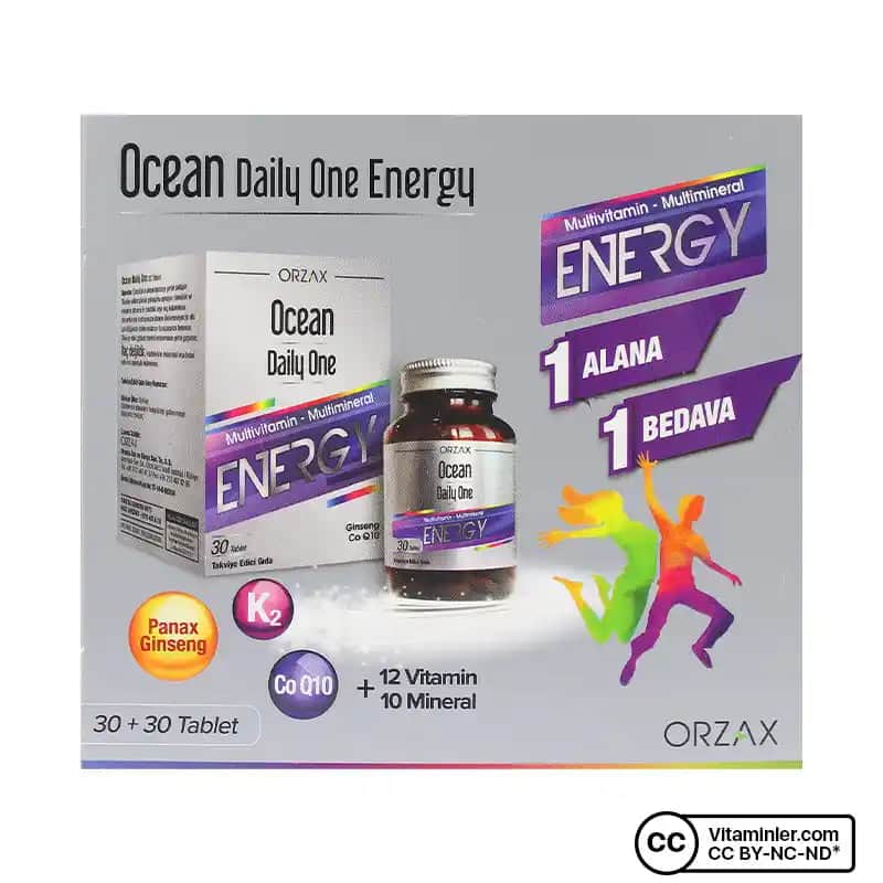 Ocean Daily One Energy 2 x 30 Tablet ile Günlük Enerji ve Performans Artışı
