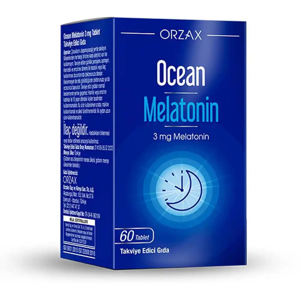 Ocean Melatonin 3 mg Uyku ve Cilt Sağlığı İçin Güvenilir Doğal Takviye Ürünü