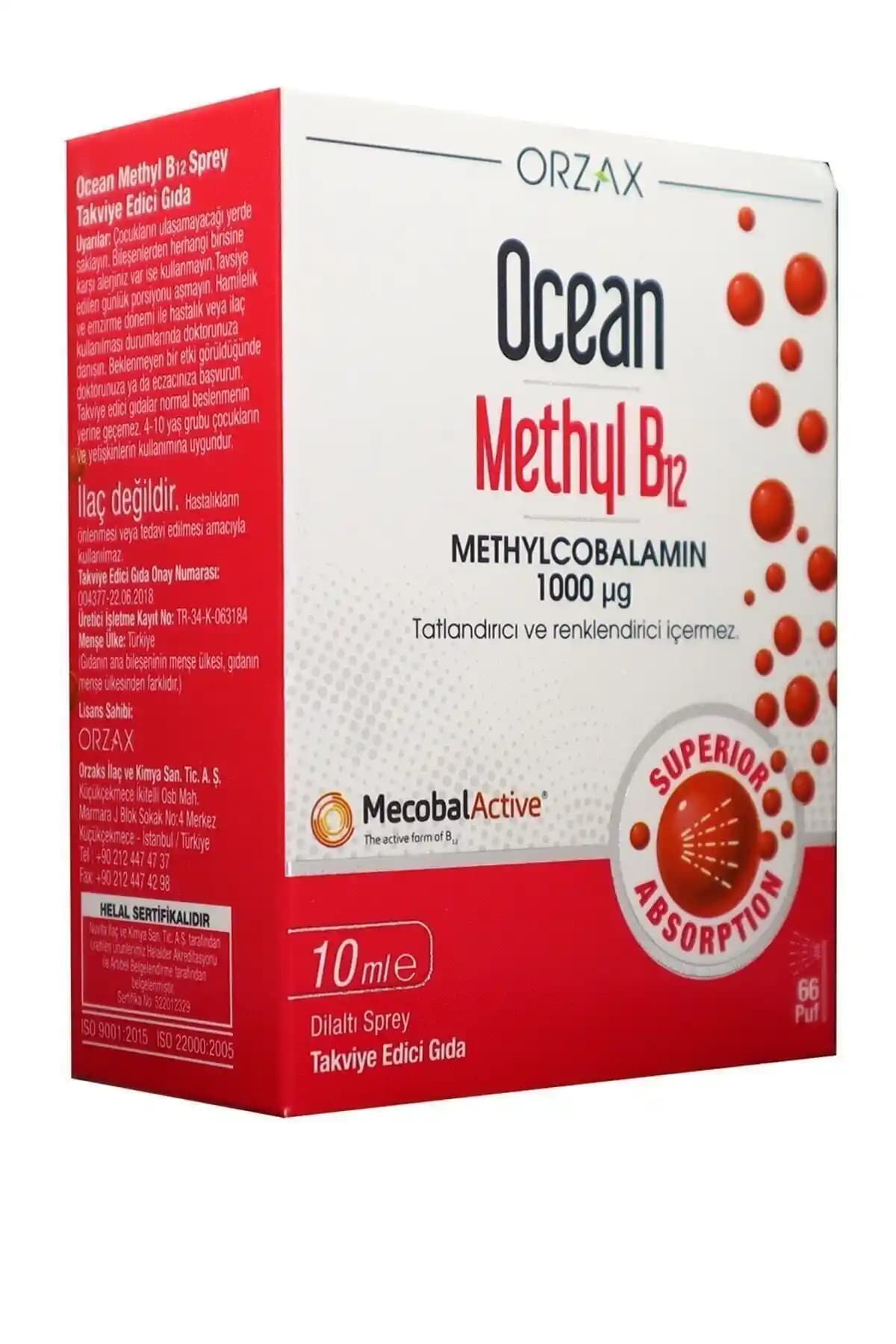 Ocean Methyl B12 10 ml: Hızlı Emilim Sağlayan B12 Takviyesi ve Güzellik Destekçisi