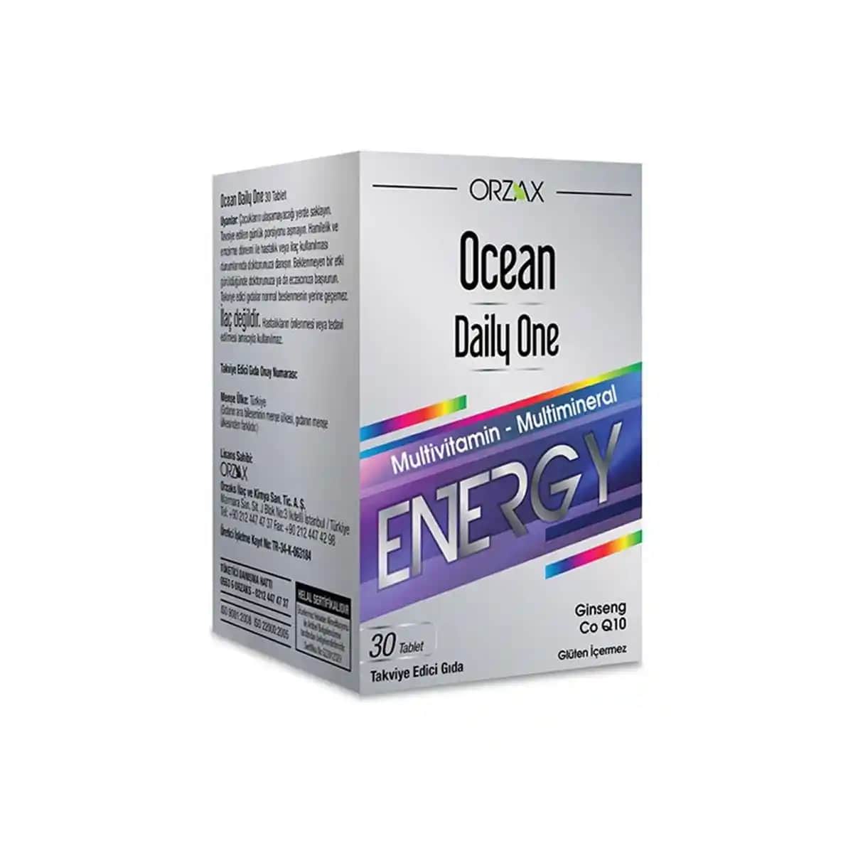 Ocean Multivitamin Yetişkinler İçin Sağlıklı Yaşam Destekleyici Takviye Ürünü