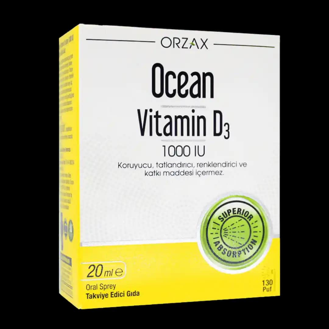 Ocean Vitamin D3 1000 IU Sprey: Pratik Kullanımlı Sağlık ve Güzellik Takviyesi