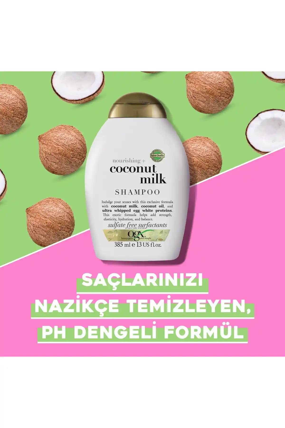 OGX Besleyici Coconut Milk Şampuanı ile Doğal ve Güçlü Saçlar İçin En İyi Bakım Seçeneği