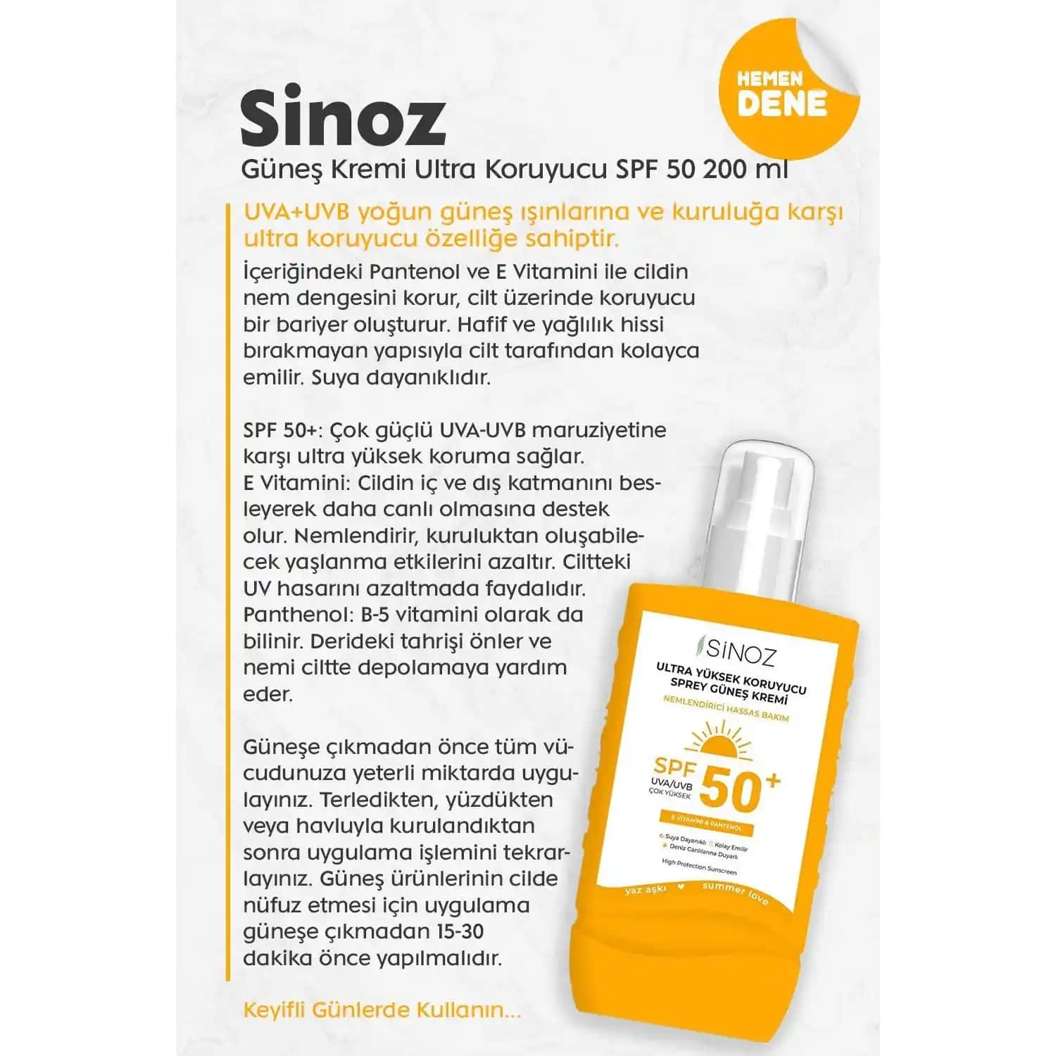 Sinoz Güneş Kremi: Yüksek Koruma ve Doğal İçeriklerle Cilt Bakımınız