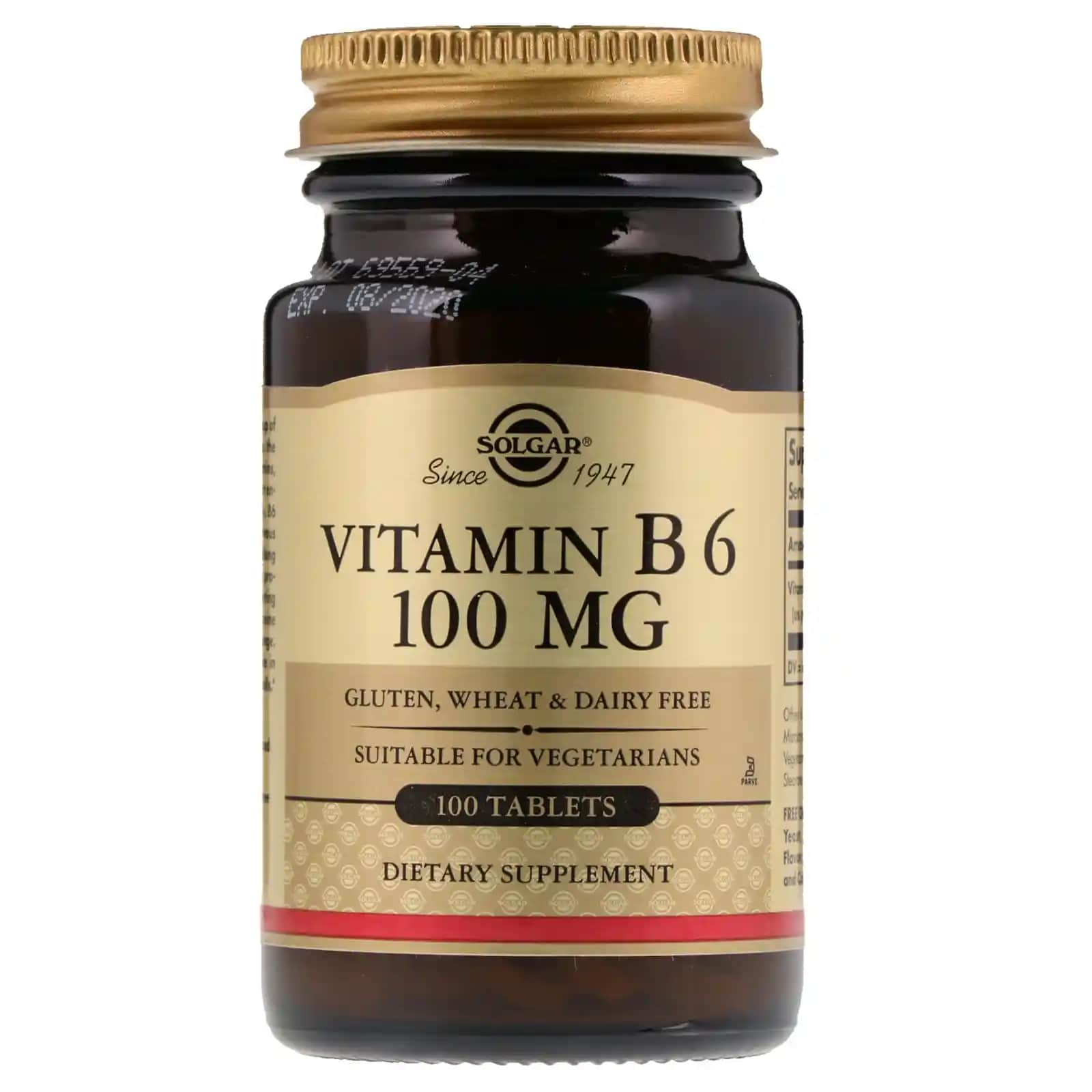 Solgar B6 100 mg: Cilt Sağlığı ve Bağışıklık Destekleyici Vitamin Takviyesi