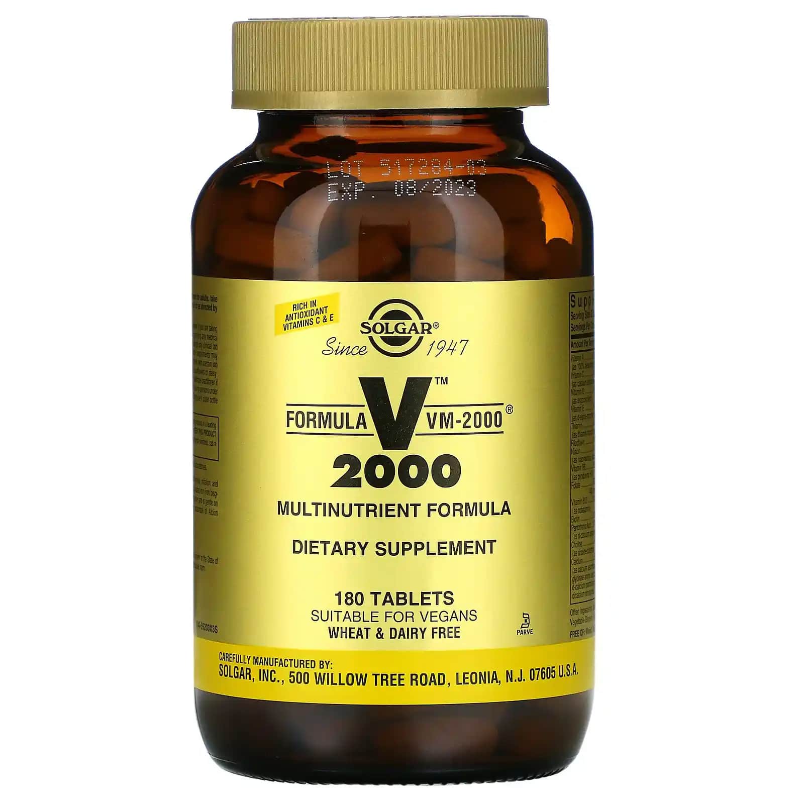 Solgar Formula VM-2000: Güçlü İçeriğiyle Sağlıklı Yaşam Destekçisi Multivitamin