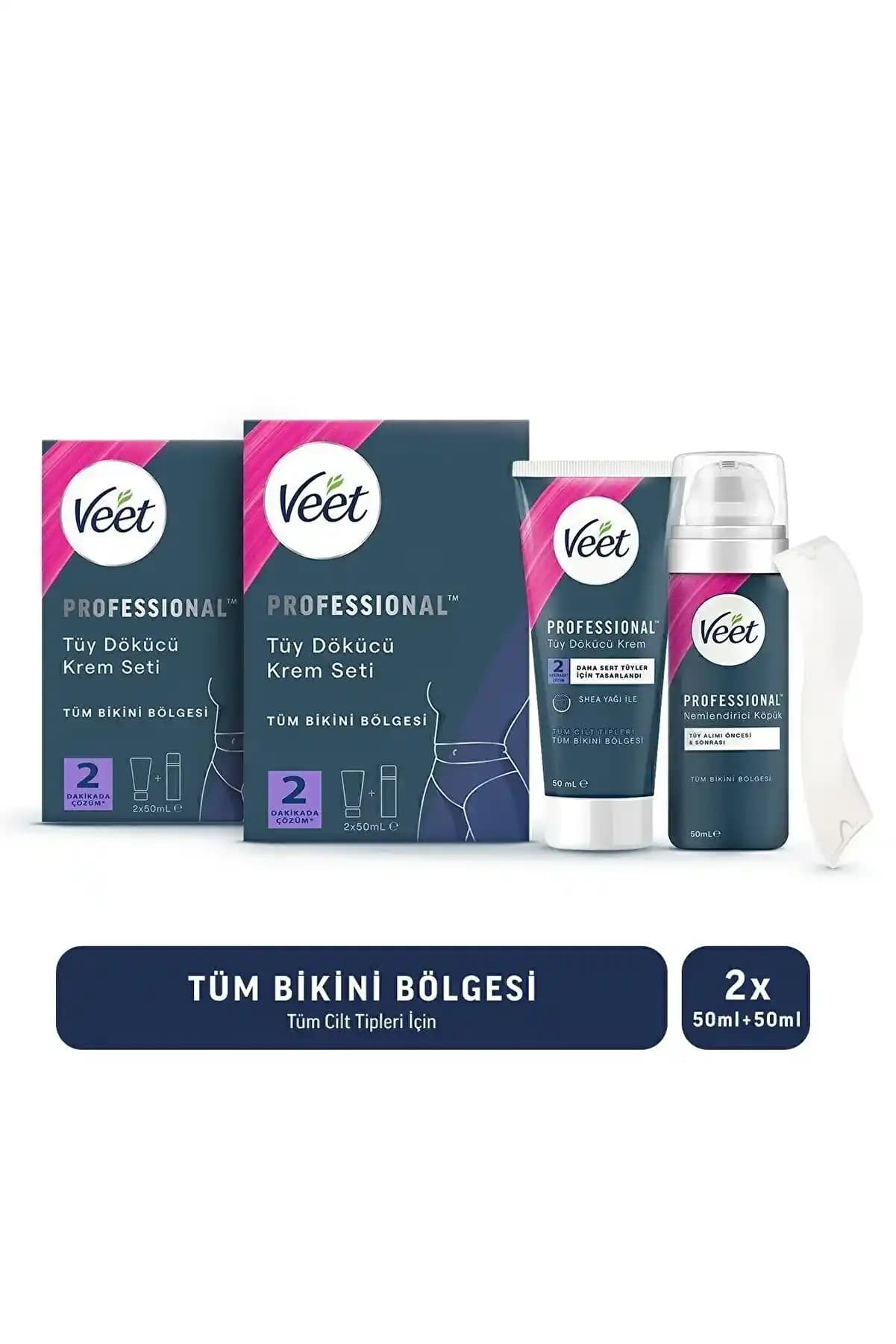 Veet Bikini Bölgesi Tüy Dökücü Krem Seti 50ml + 50ml ile Hassas Bölgelerde Güvenli ve Etkili Bakım