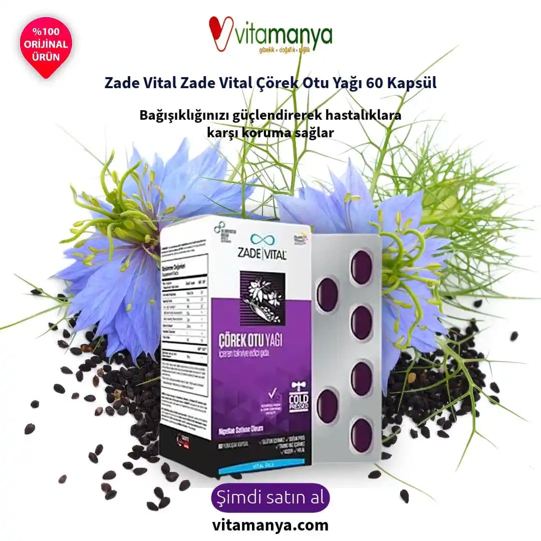 Zade Vital Çörek Otu Yağı 60 Kapsül: Doğal Sağlık ve Güzellik Kaynağı
