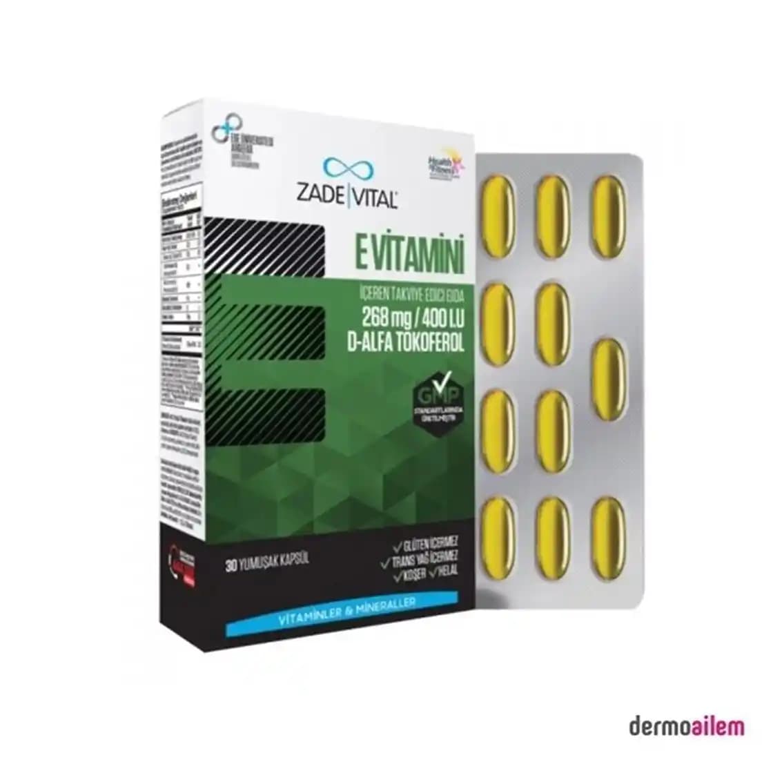 Zade Vital E Vitamini ile Cilt Sağlığını Destekleyen Güçlü Takviye Seçenekleri