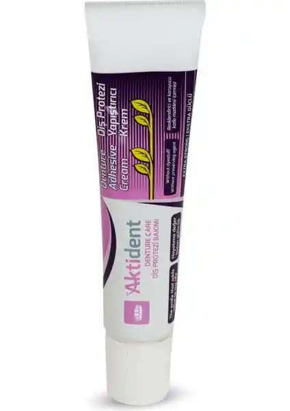 Aktident Diş Protezi Yapıştırıcı Krem: Bitkisel İçerikler ile Uzun Süreli Tutunma ve Konfor
