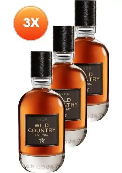 Avon Wild Country Erkek Parfüm EDT Üçlü Set: Odunsu Lavanta ve Sandal Ağacıyla Kalıcı koku
