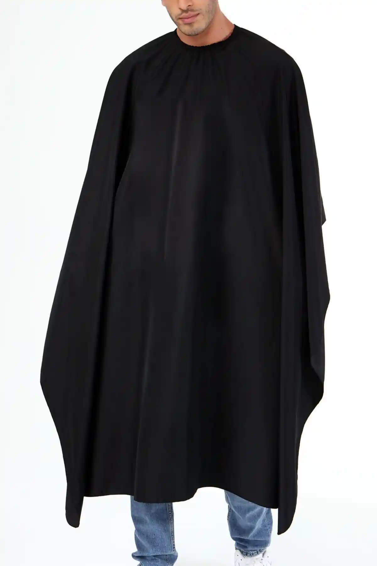 Ayobi Siyah XL Berber ve Kuaför Önlüğü - Astarlı Polyester, Dayanıklı Kaplama