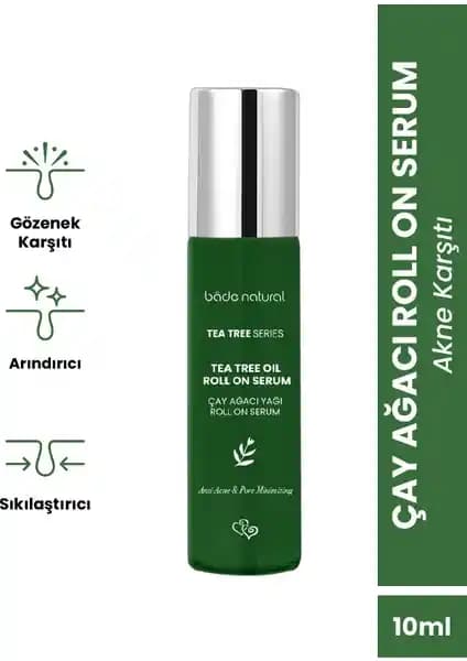 Bade Natural Çay Ağacı Hızlı Etkili Akne Karşıtı Roll-On 10 ml: Doğal İçerikli Cilt Bakımı