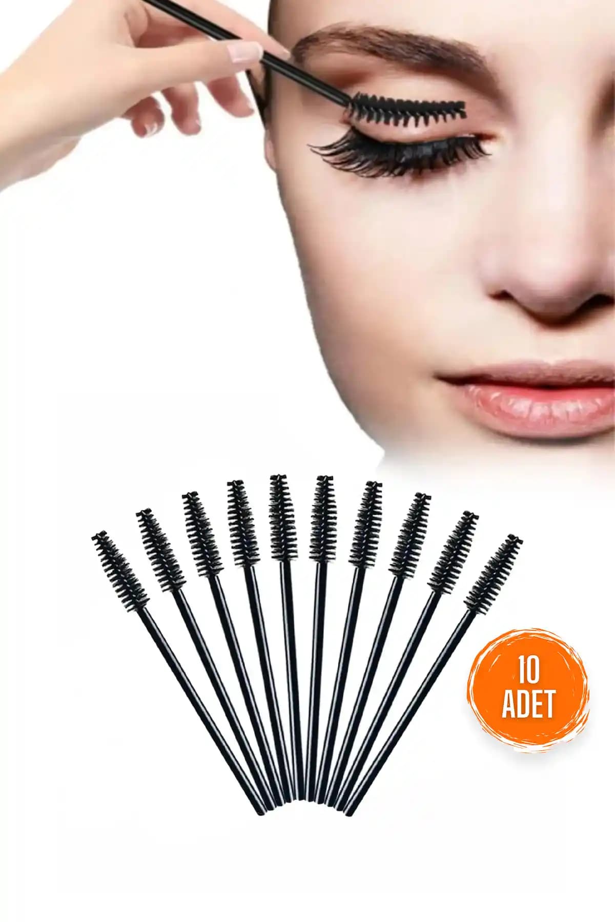 Beatitude Kirpik Fırçası 10'lu Set: Çok Yönlü, Tek Kullanımlık Makyaj Aracı, Seyahat İçin