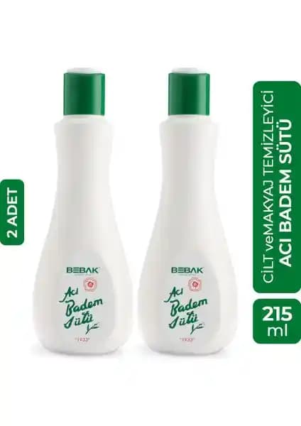 Bebak Acı Badem Sütü Büyük Paket – Makyaj Temizleme Sütü, Badem Yağı ve Koenzim Q10