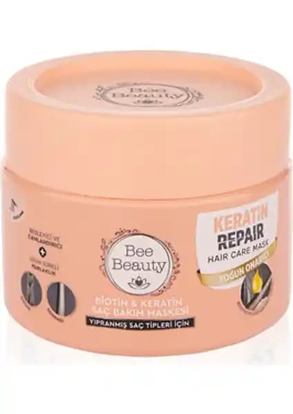 Bee Beauty Biotin ve Keratin Saç Maskesi: Yıpranan Saçlar için Derin Onarım ve Parlaklık